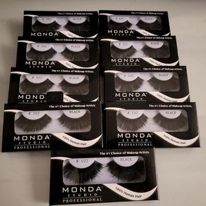 Bundle of 9 sets of Monda Studio Professional Eye Lashes - #102 Black